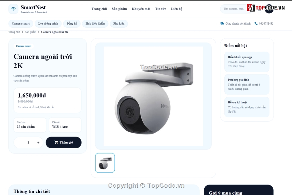 website,web sản phẩm,web bán sản phẩm